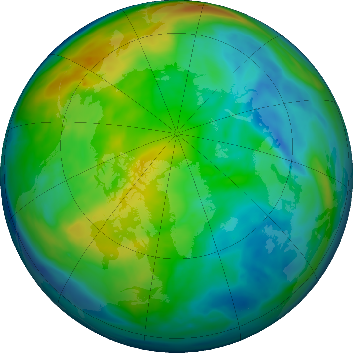 Arctic ozone map for 04 December 2017